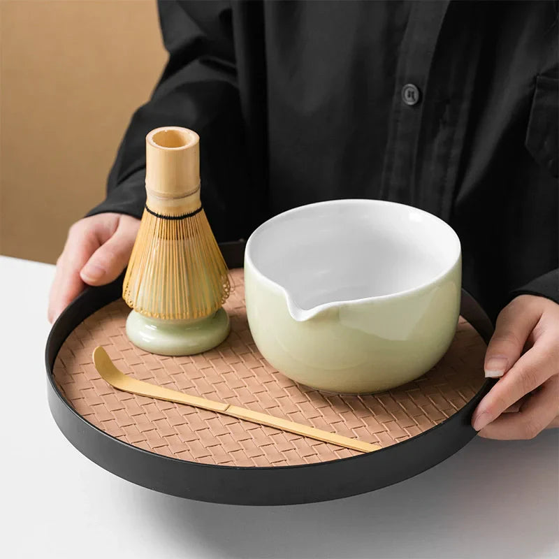Traditional Japanese Matcha Bowl Set with Whisk Holder – Ceramic Tea Bowls for Ceremony and Gifts
