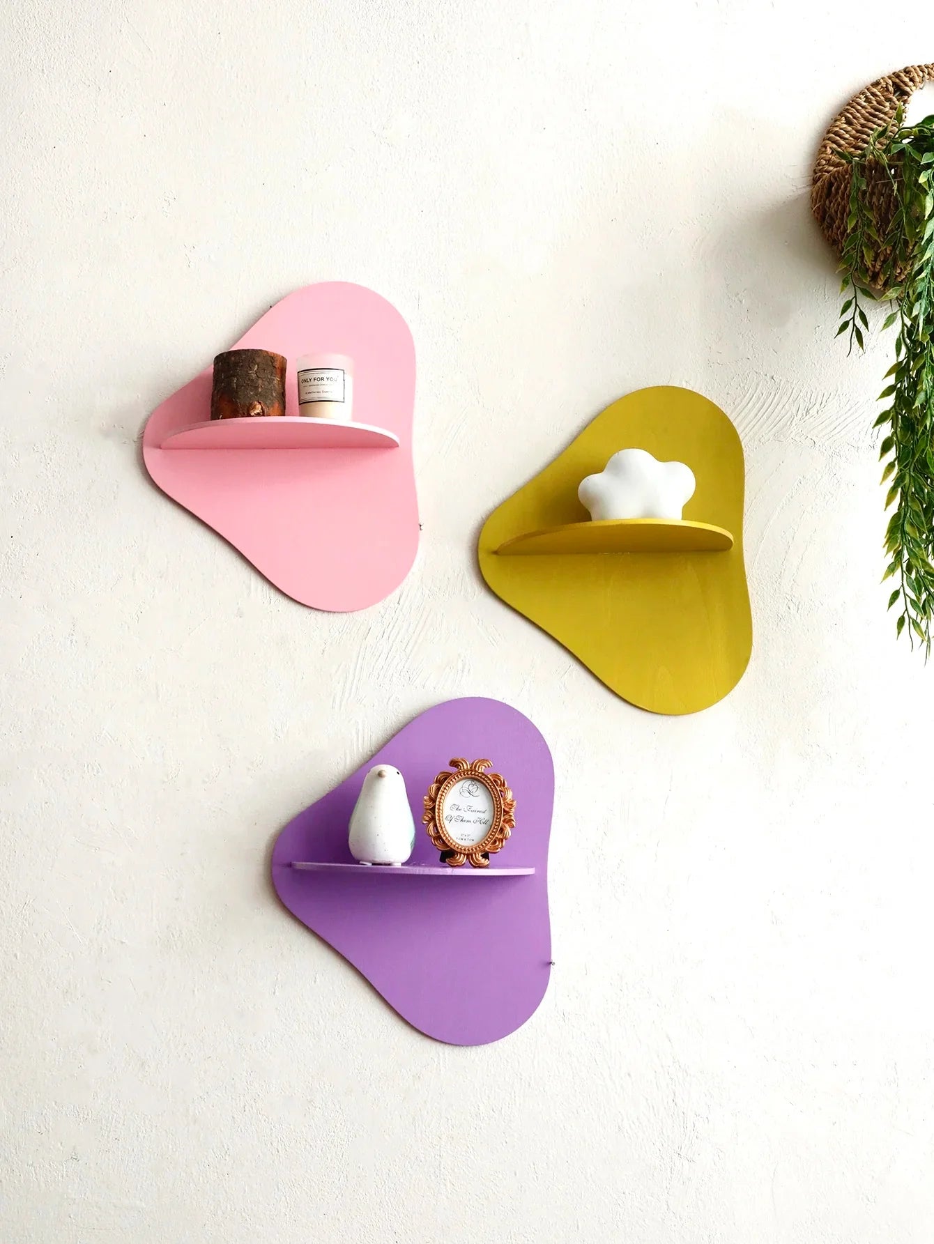 Colorful Floating Wall Shelf for Plants and Decor – Sturdy Storage Rack