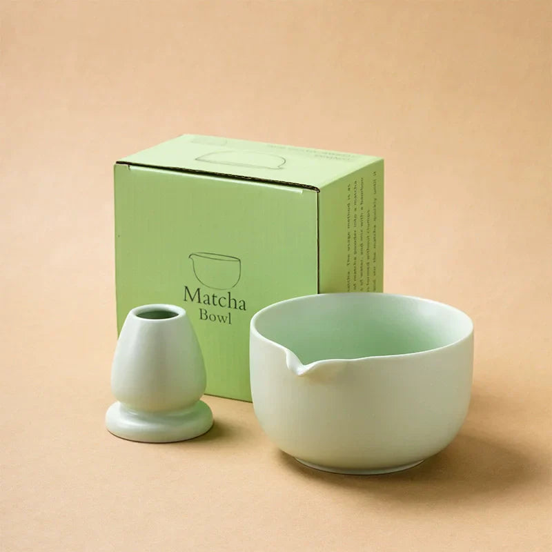 Traditional Japanese Matcha Bowl Set with Whisk Holder – Ceramic Tea Bowls for Ceremony and Gifts