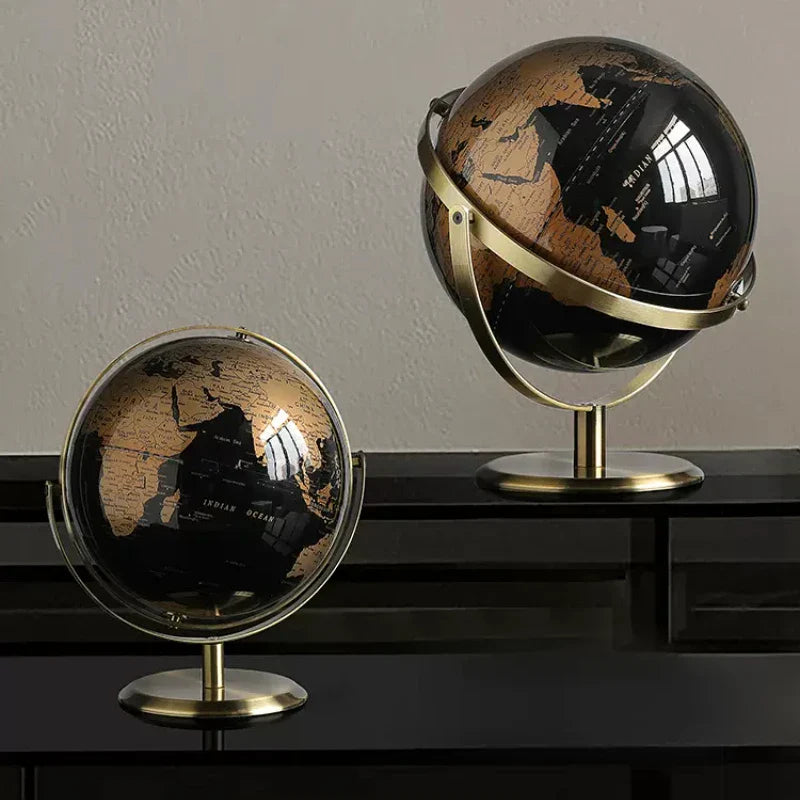 Rotating Desk Globe with Metal Base – Educational World Globe for Classroom and Home Learning