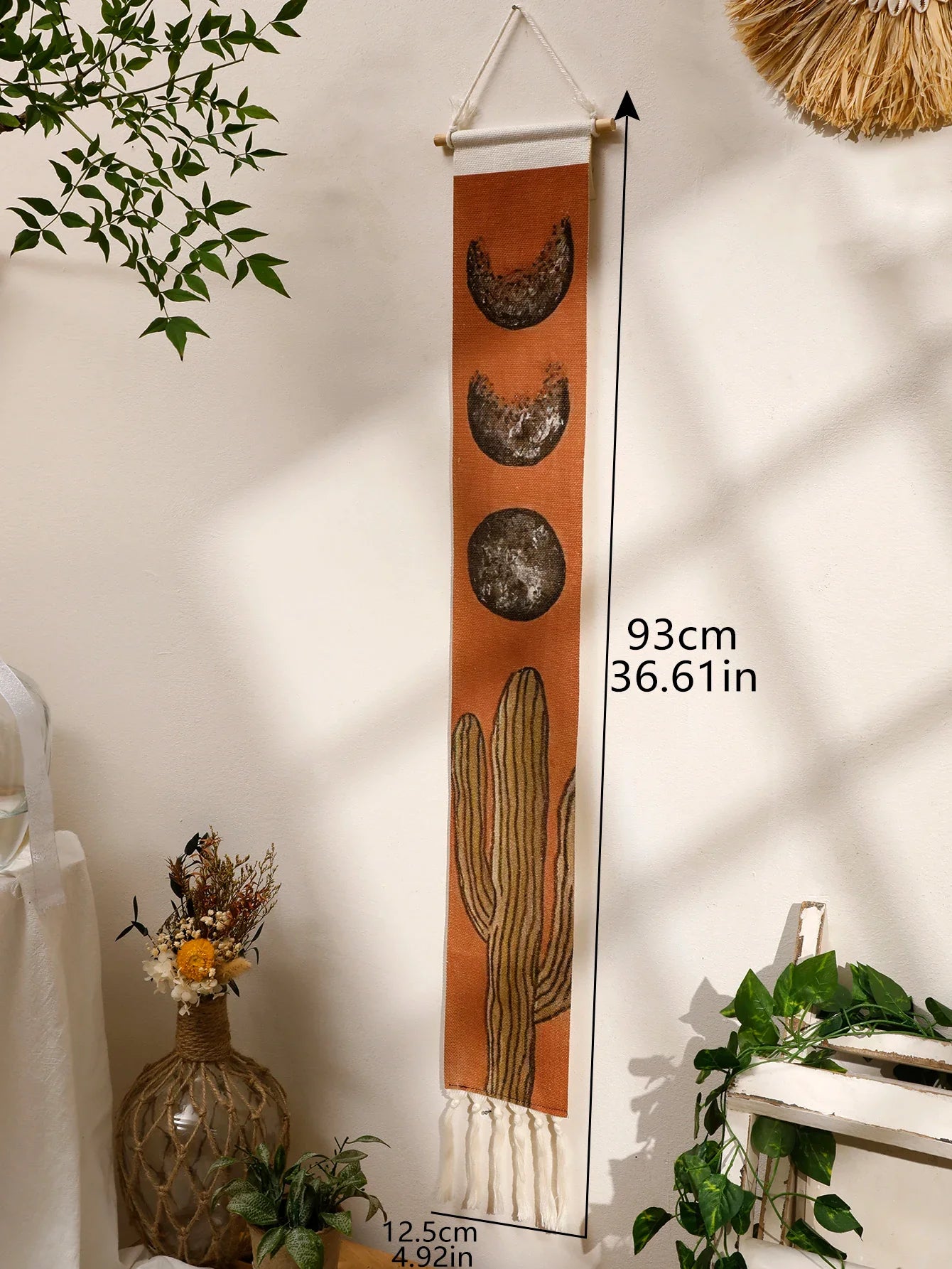 Handmade Macrame Wall Tapestry – Boho Sunset and Sunrise Wall Art Decor for Living Room