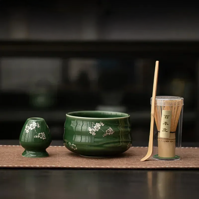 Handmade Matcha Tea Set with Bowl, Whisk, and Scoop – Complete Matcha Making Kit for Traditional Ceremonies