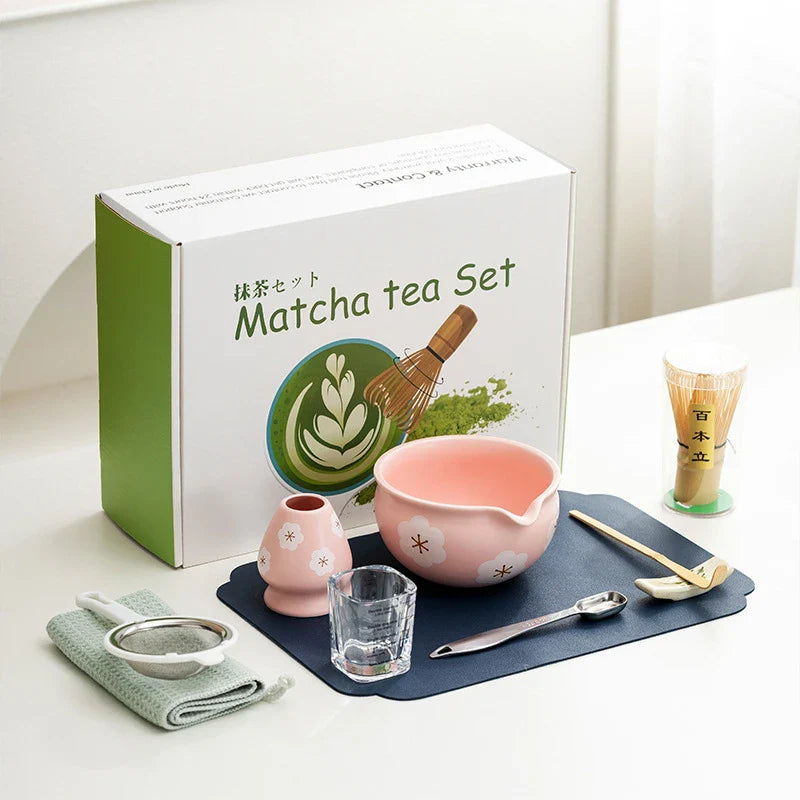 Japanese Matcha Tea Set – 10-Piece Complete Set with Bowl, Bamboo Whisk, and Teaspoon – Ideal Tea Gift Set for Enthusiasts