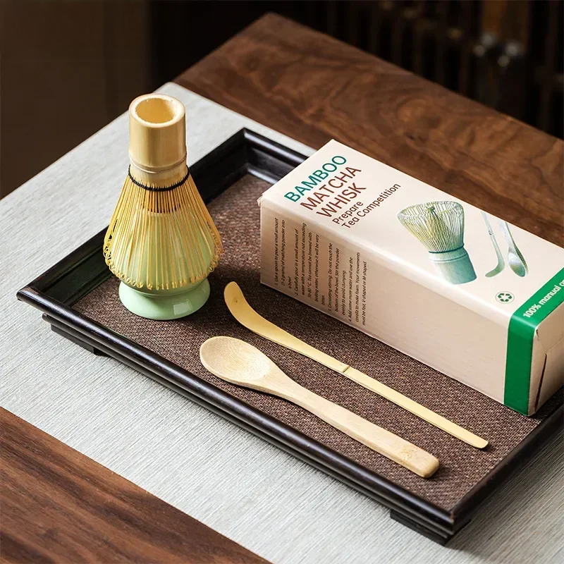 Japanese Matcha Tea Set with Bamboo Whisk, Spoon, and Stand – Essential Tools for Tea Ceremony