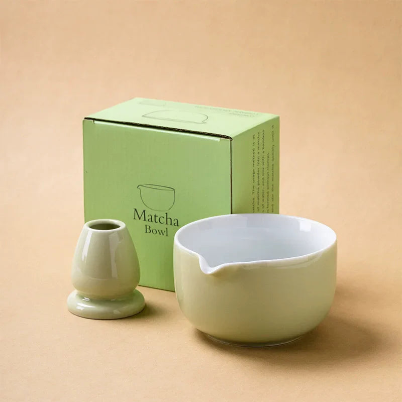 Traditional Japanese Matcha Bowl Set with Whisk Holder – Ceramic Tea Bowls for Ceremony and Gifts