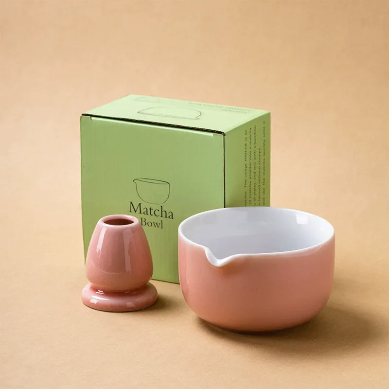 Traditional Japanese Matcha Bowl Set with Whisk Holder – Ceramic Tea Bowls for Ceremony and Gifts