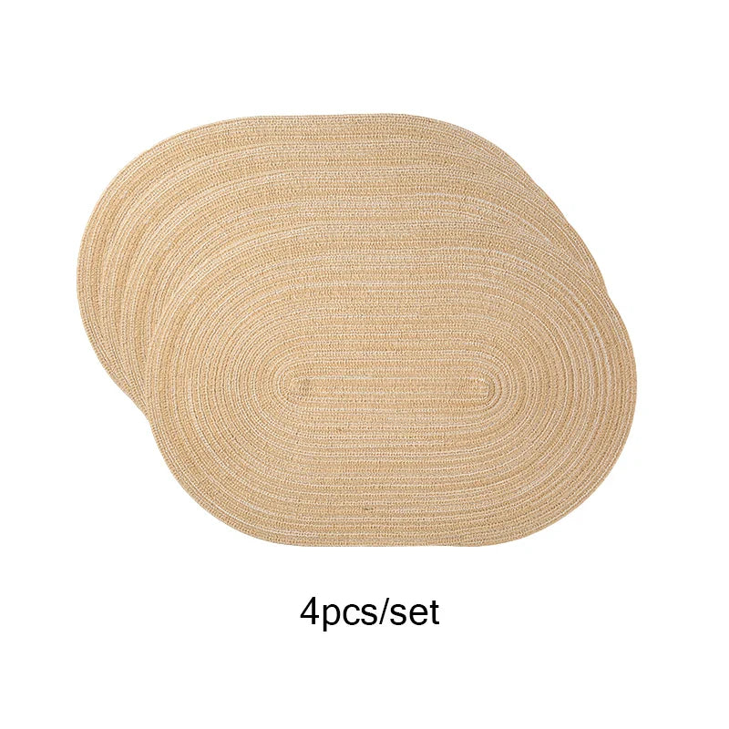 Set of 4 Washable Heat-Resistant Placemats, Non-Slip, Mixed Colors for Kitchen Dining Table