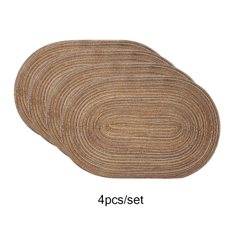 Set of 4 Washable Heat-Resistant Placemats, Non-Slip, Mixed Colors for Kitchen Dining Table