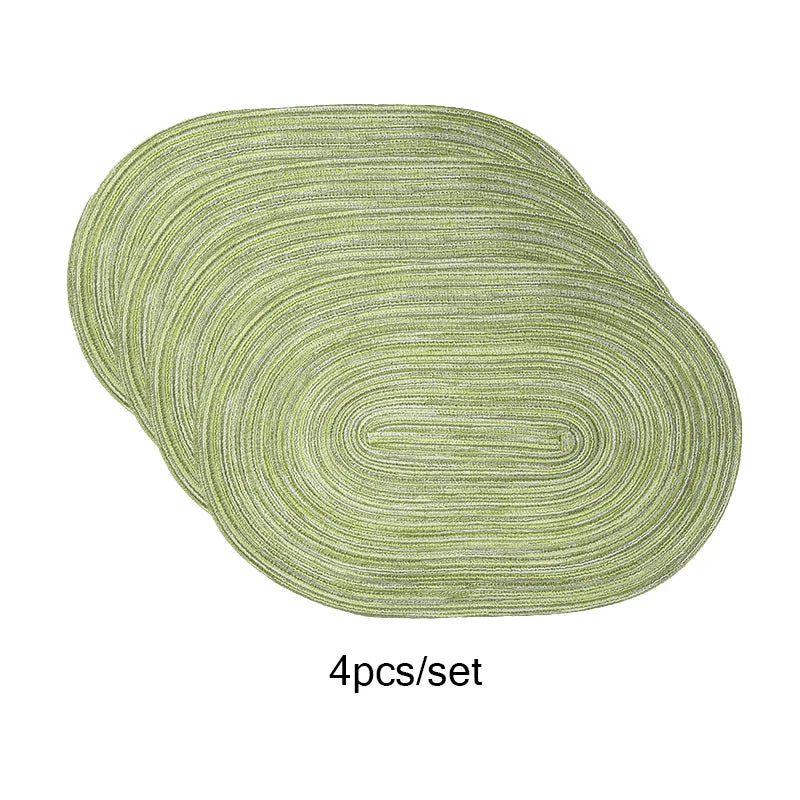 Set of 4 Washable Heat-Resistant Placemats, Non-Slip, Mixed Colors for Kitchen Dining Table