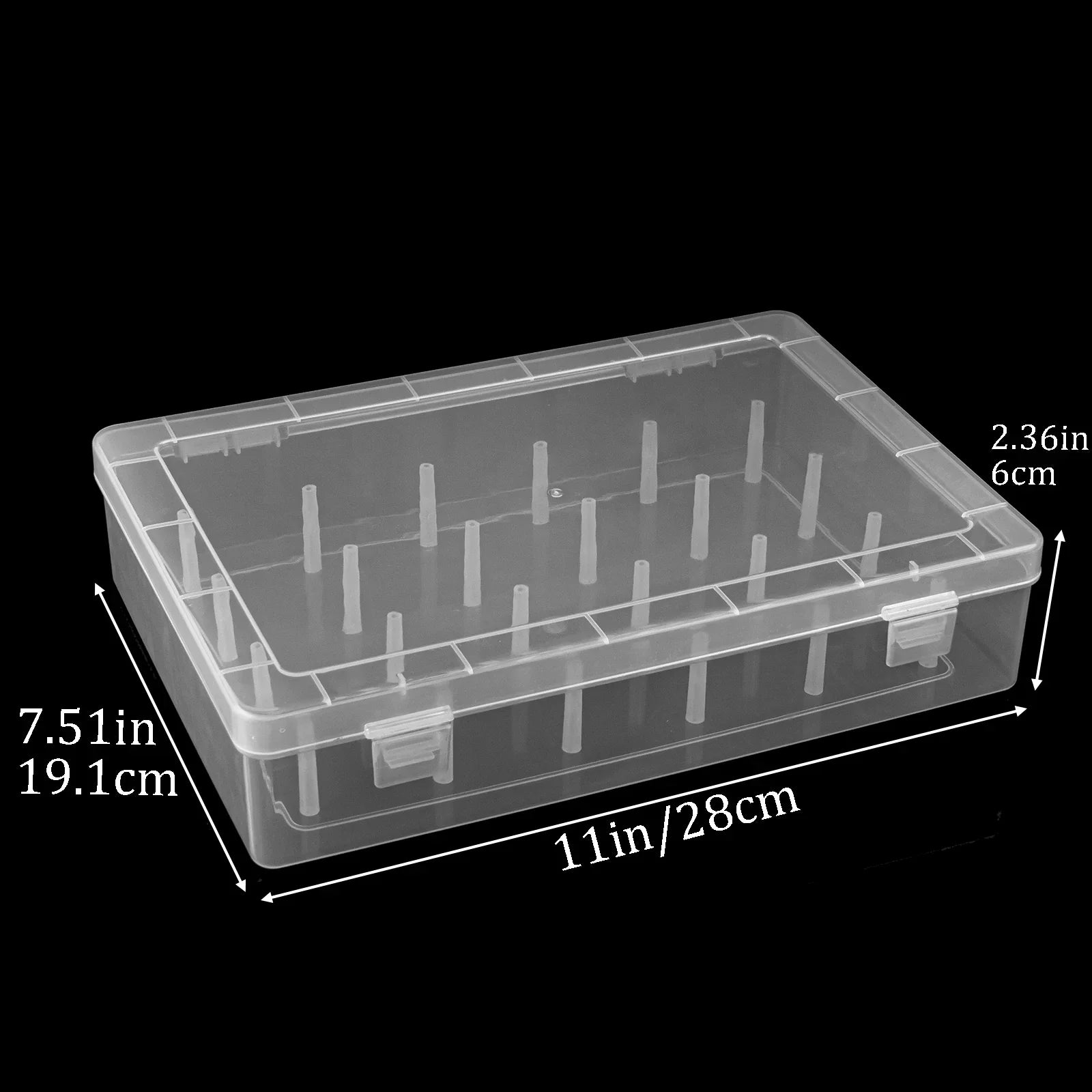 Sewing box organizer – Durable plastic – 24-slot design – White sewing storage for threads and accessories