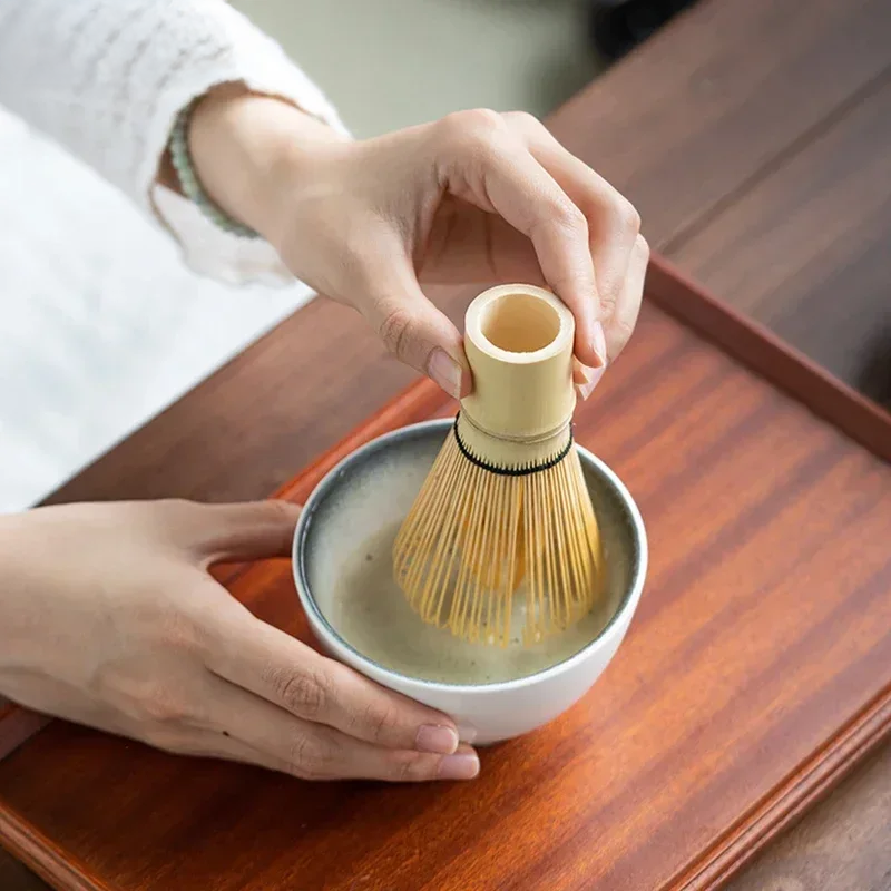 Japanese Matcha Tea Set with Bamboo Whisk, Spoon, and Stand – Essential Tools for Tea Ceremony