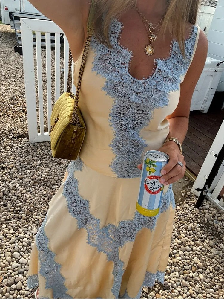 Satin Camisole Midi Skirt Set