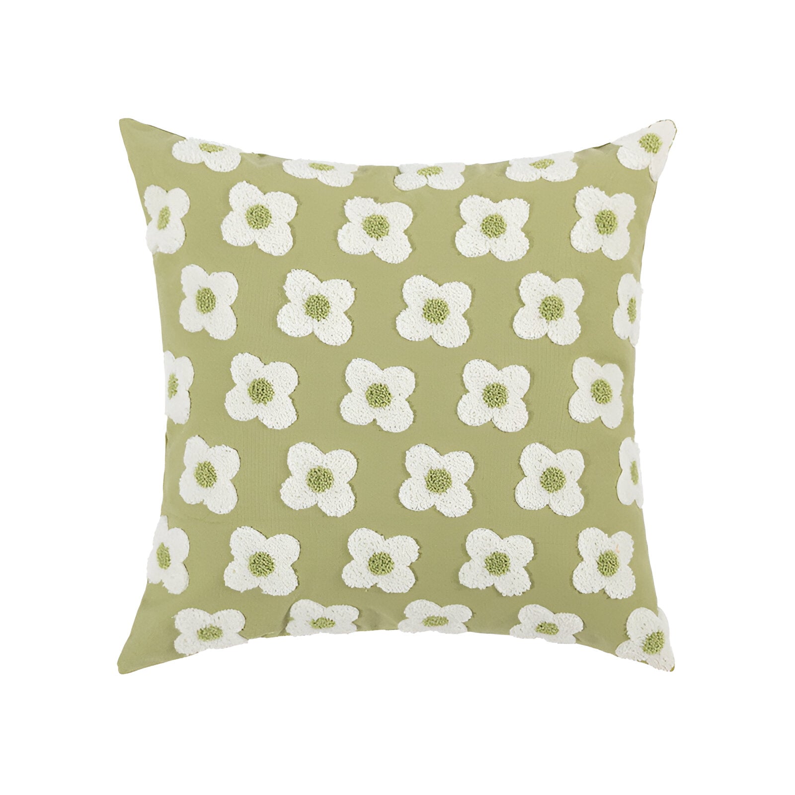 Sofa cushion – Cotton blend – Embroidered floral design – Cozy square and rectangular home accent