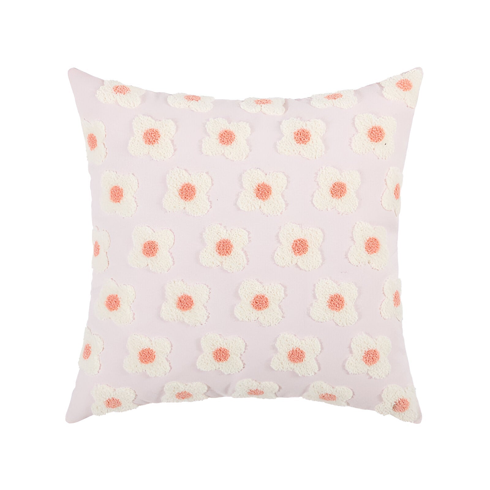 Sofa cushion – Cotton blend – Embroidered floral design – Cozy square and rectangular home accent