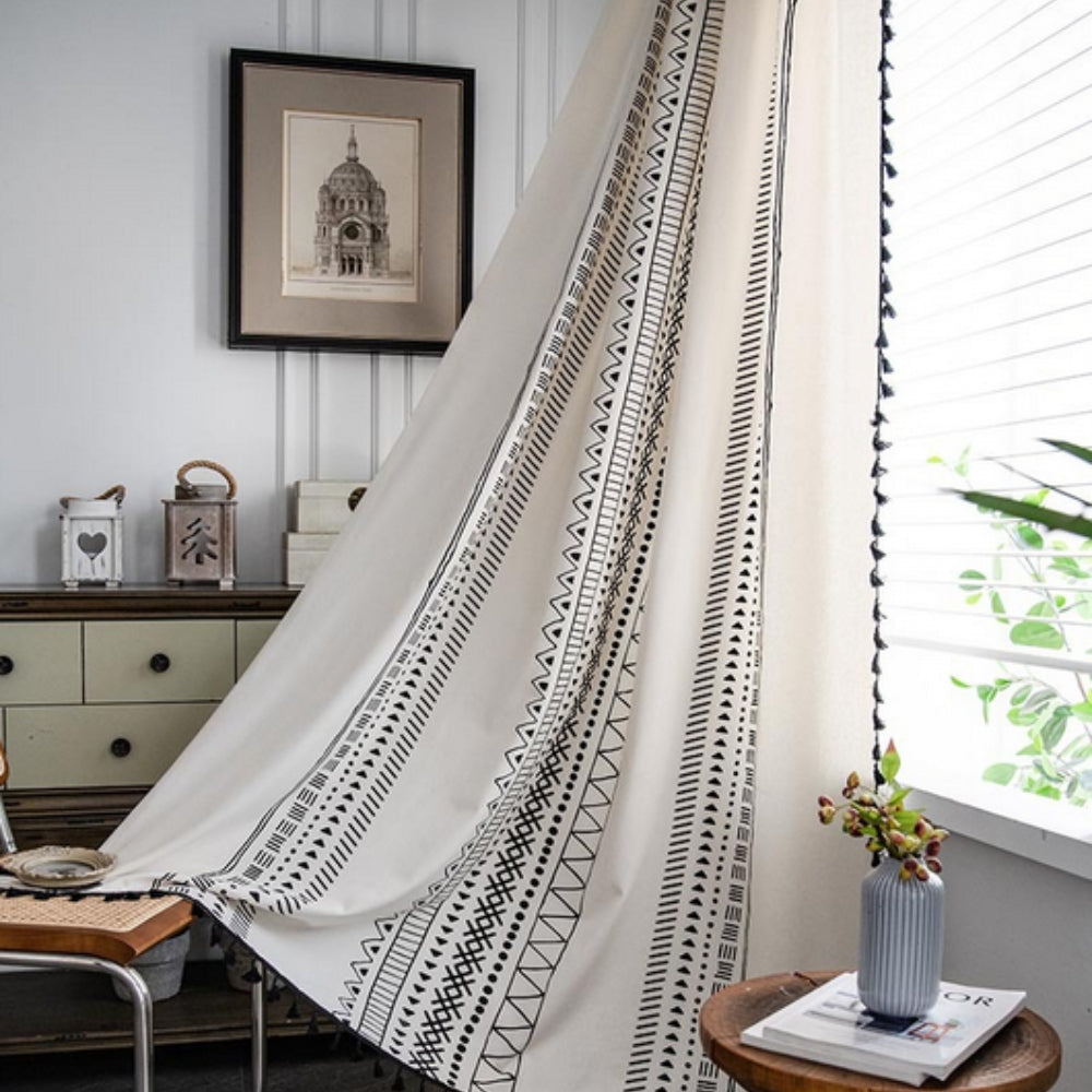 Solstice Loom Artisan Tassel Curtain