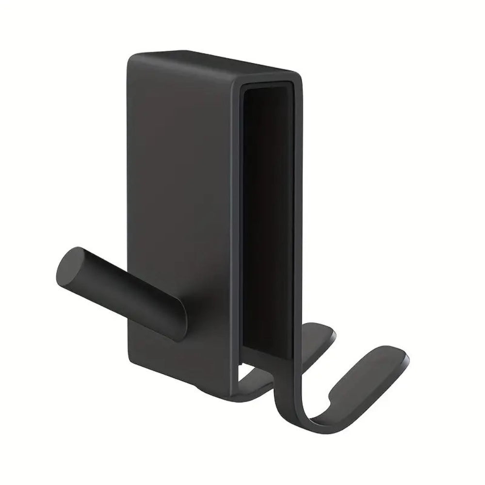 Stainless shower door hooks – Polished finish – Space-saving design – Easy no-drill installation