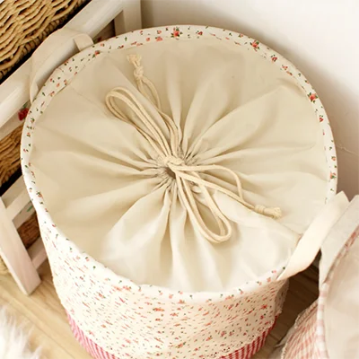 Storage basket – Durable linen – Natural color – Multi-functional for laundry and toys – Stackable design