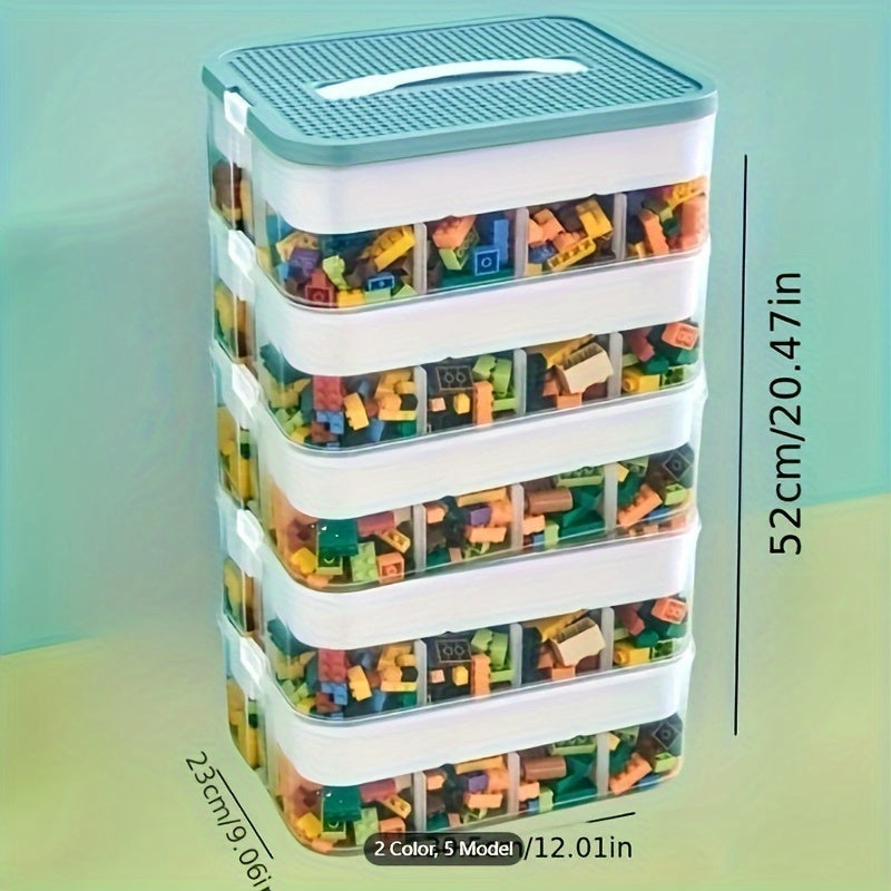 Storage organizer – Durable plastic – Stackable design – Ideal for toys and small items – Modern home or kids' room solution