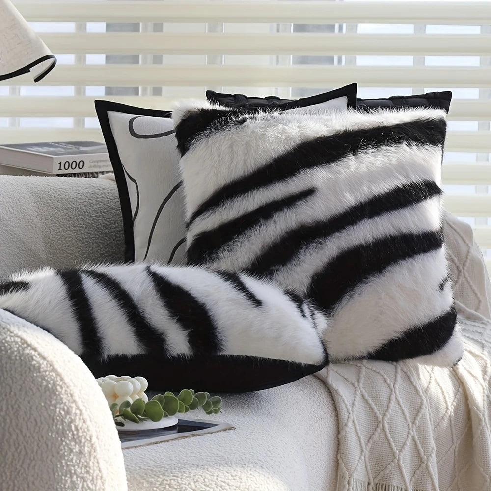 Strié Luxe Faux Fur Cushion Cover