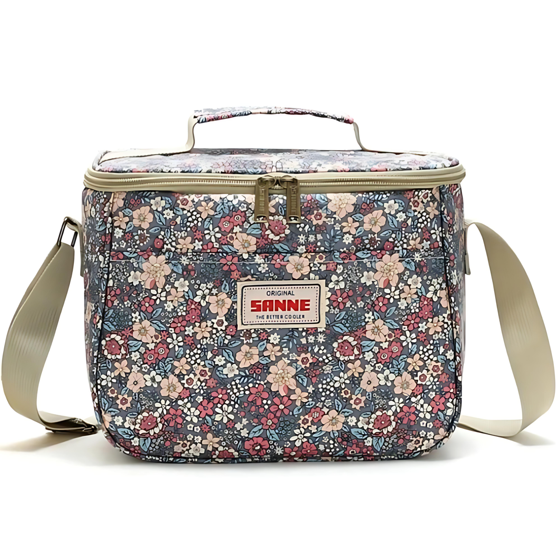 Stylish Retro Floral Insulated Picnic Lunch Bag