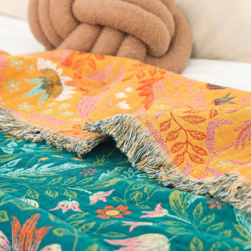 Sunset Forest Cotton Blanket