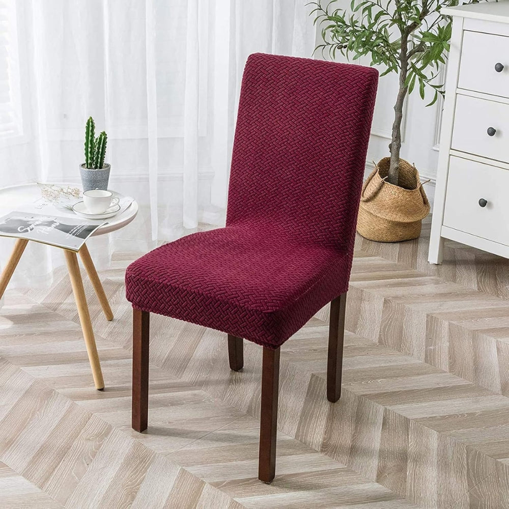 Sylva Jacquard Velvet Stretch Dining Chair Cover