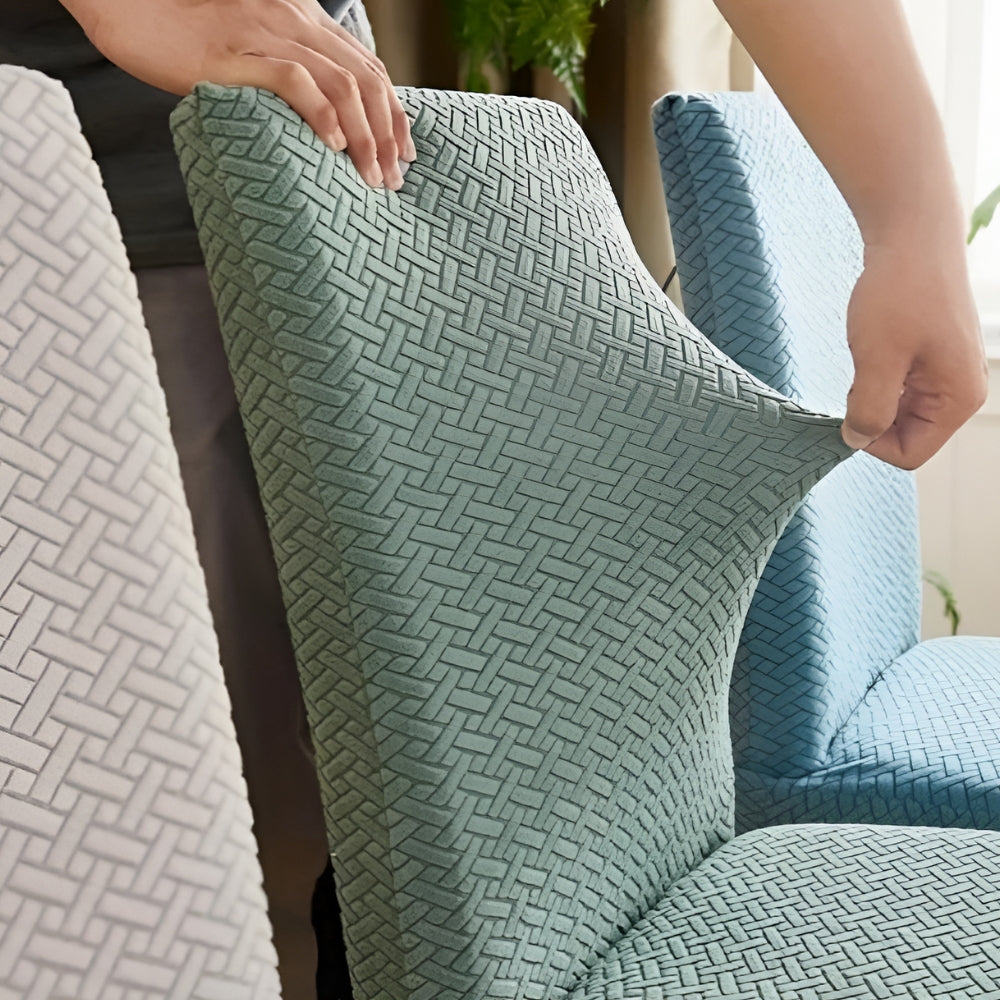 Sylva Jacquard Velvet Stretch Dining Chair Cover