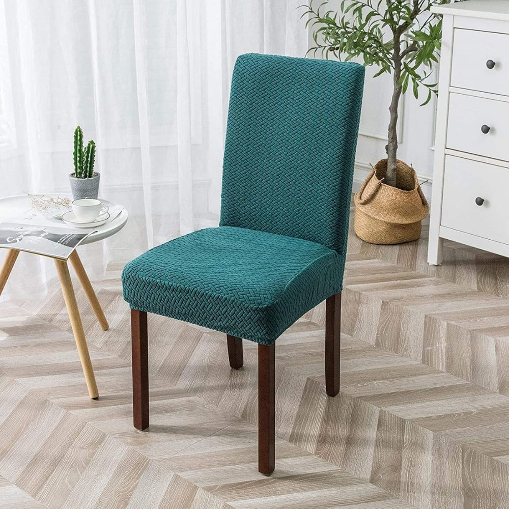 Sylva Jacquard Velvet Stretch Dining Chair Cover