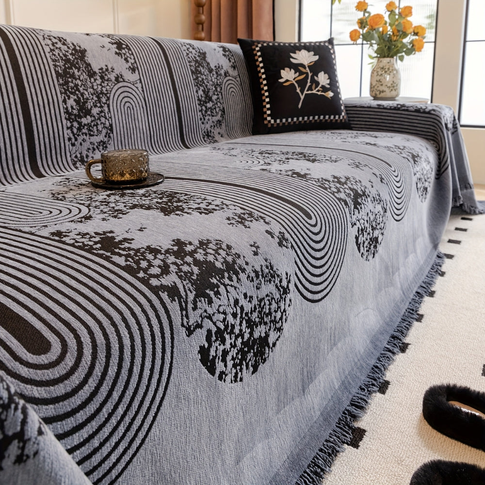 Mosaic Lines Pattern Sofa Cover