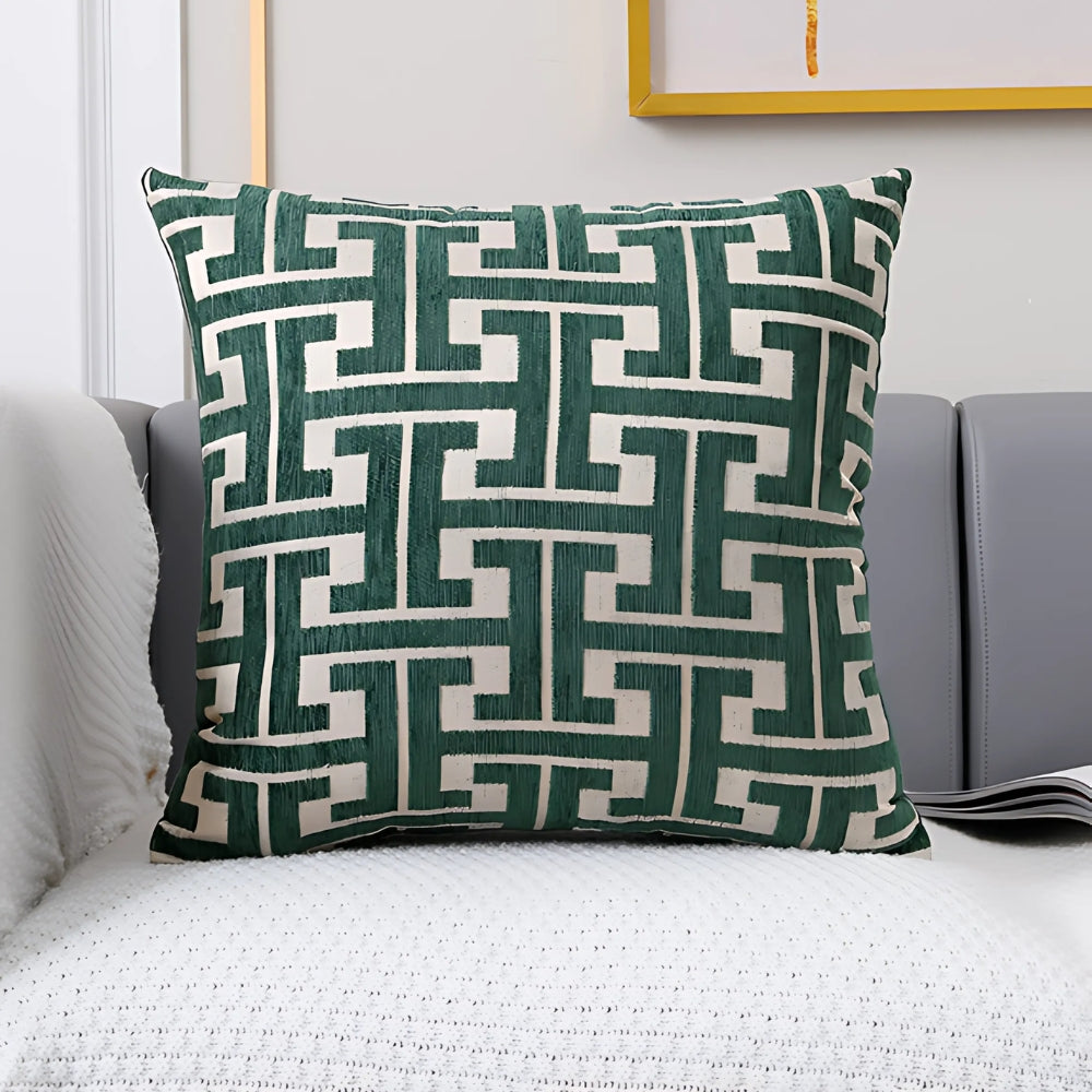Timeless Maze Pattern Cushion Cover