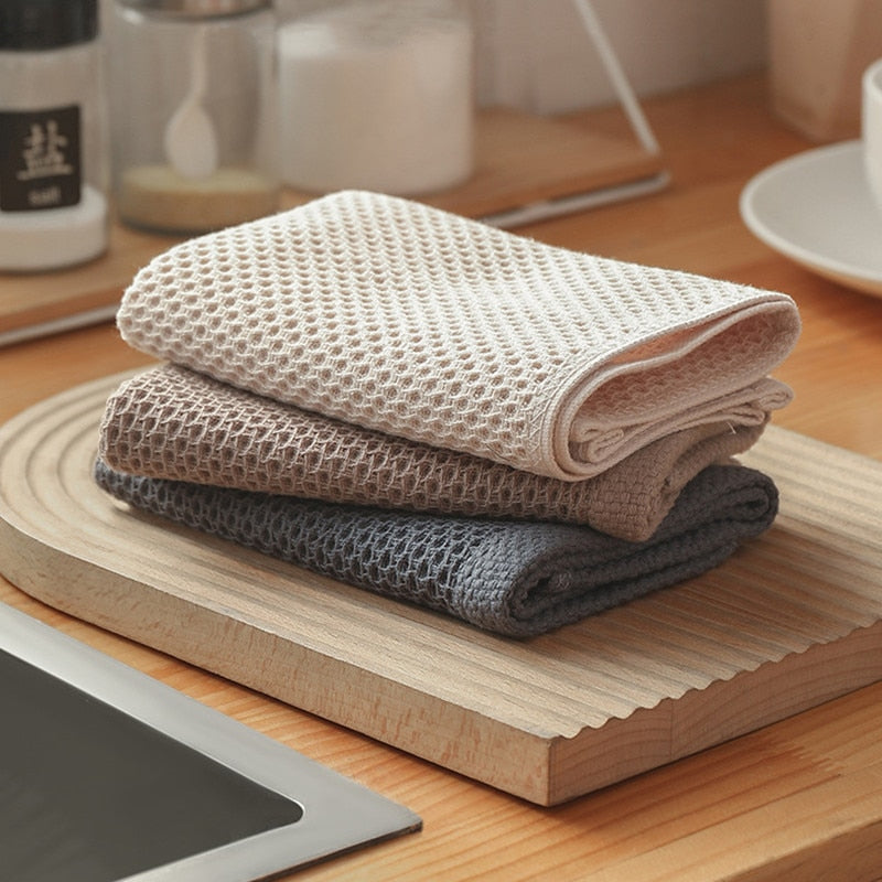 Towels – Ultra-absorbent cotton – Neutral tones – 6-pack for kitchen and bathroom