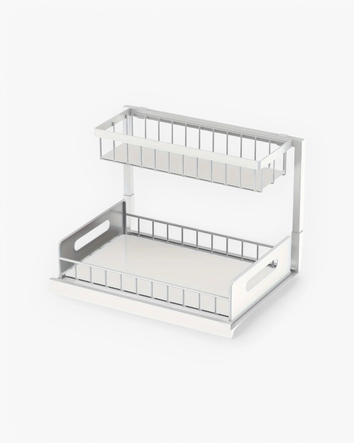 Under Sink Organizer – Two-Level Pull-Out Design – Stylish Bathroom or Kitchen Storage Solution
