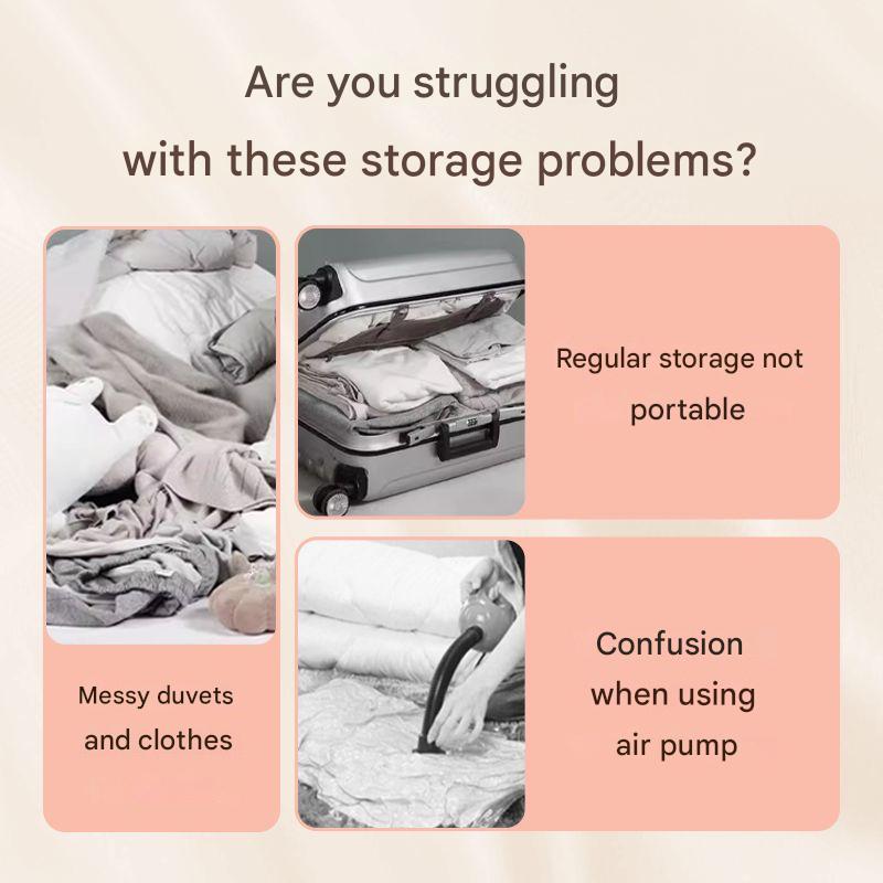 Vacuum Storage Bags  – Space-Saving Compression – Ideal for Clothes and Bedding