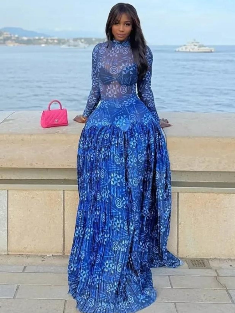 Lily Mesh Maxi Dress