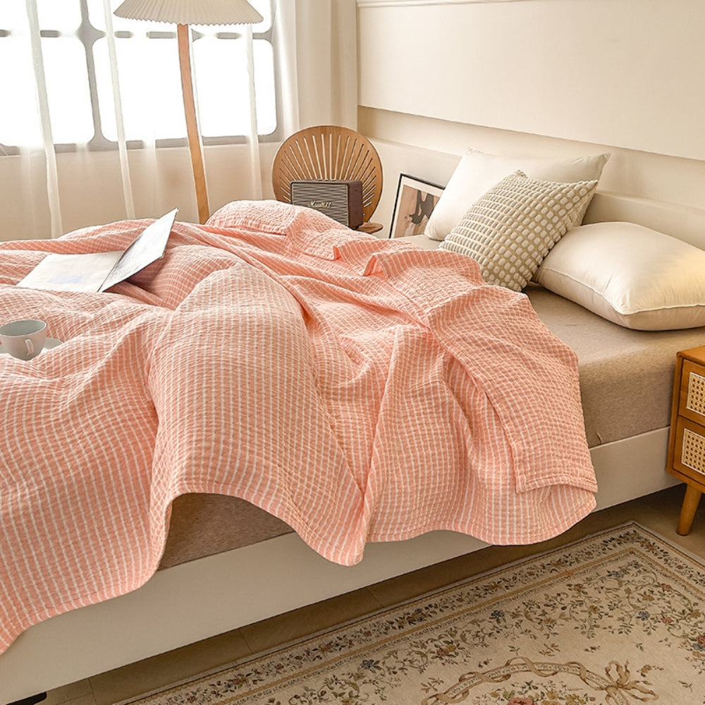 Vinci Contemporary Striped Bed Blanket