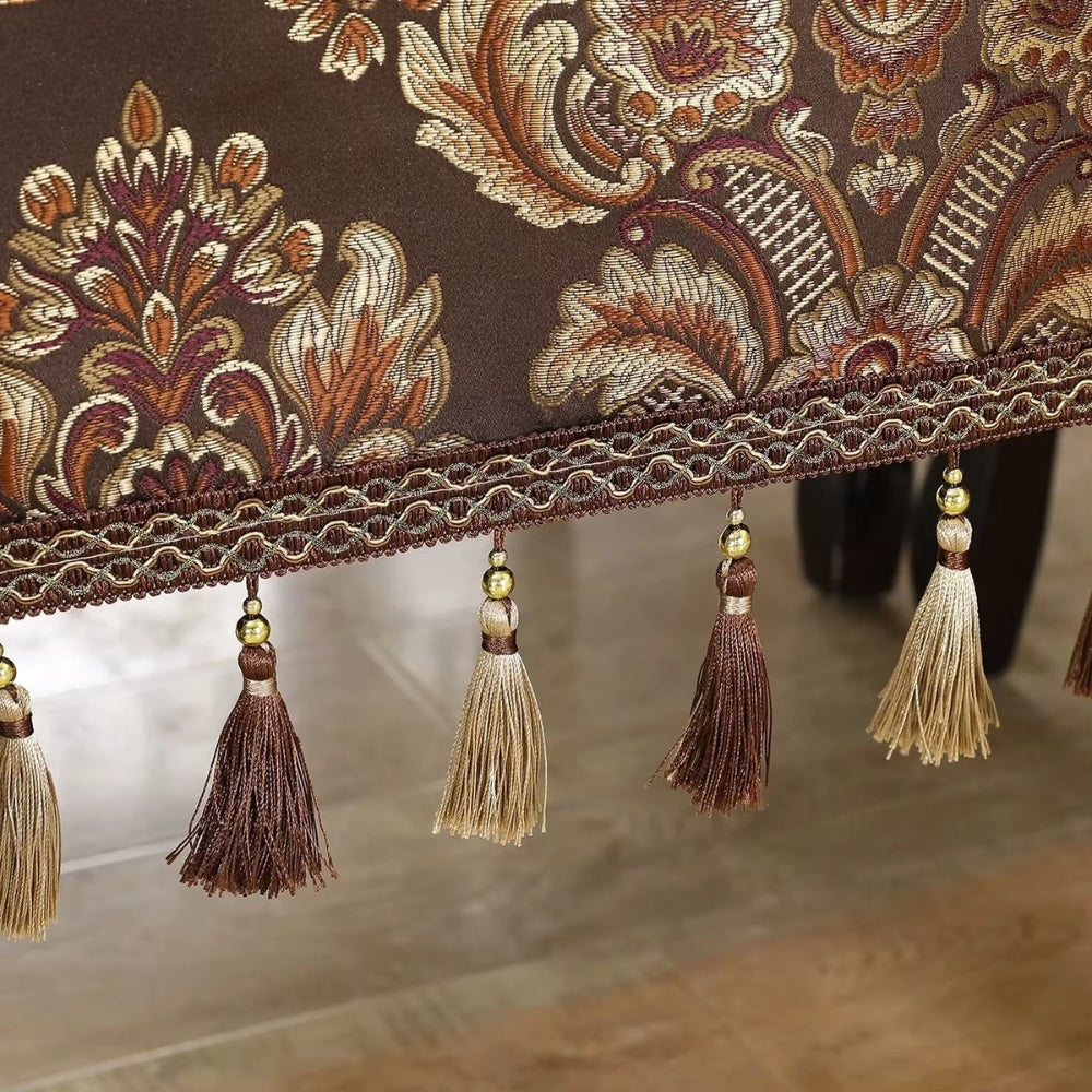 Vintessa Vintage Embroidered Tassel Tablecloth