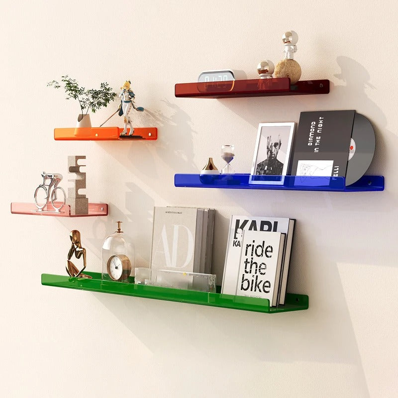 Wall mounted shelf – Premium acrylic – Modern design – Space-saving organizer for bathroom or living room