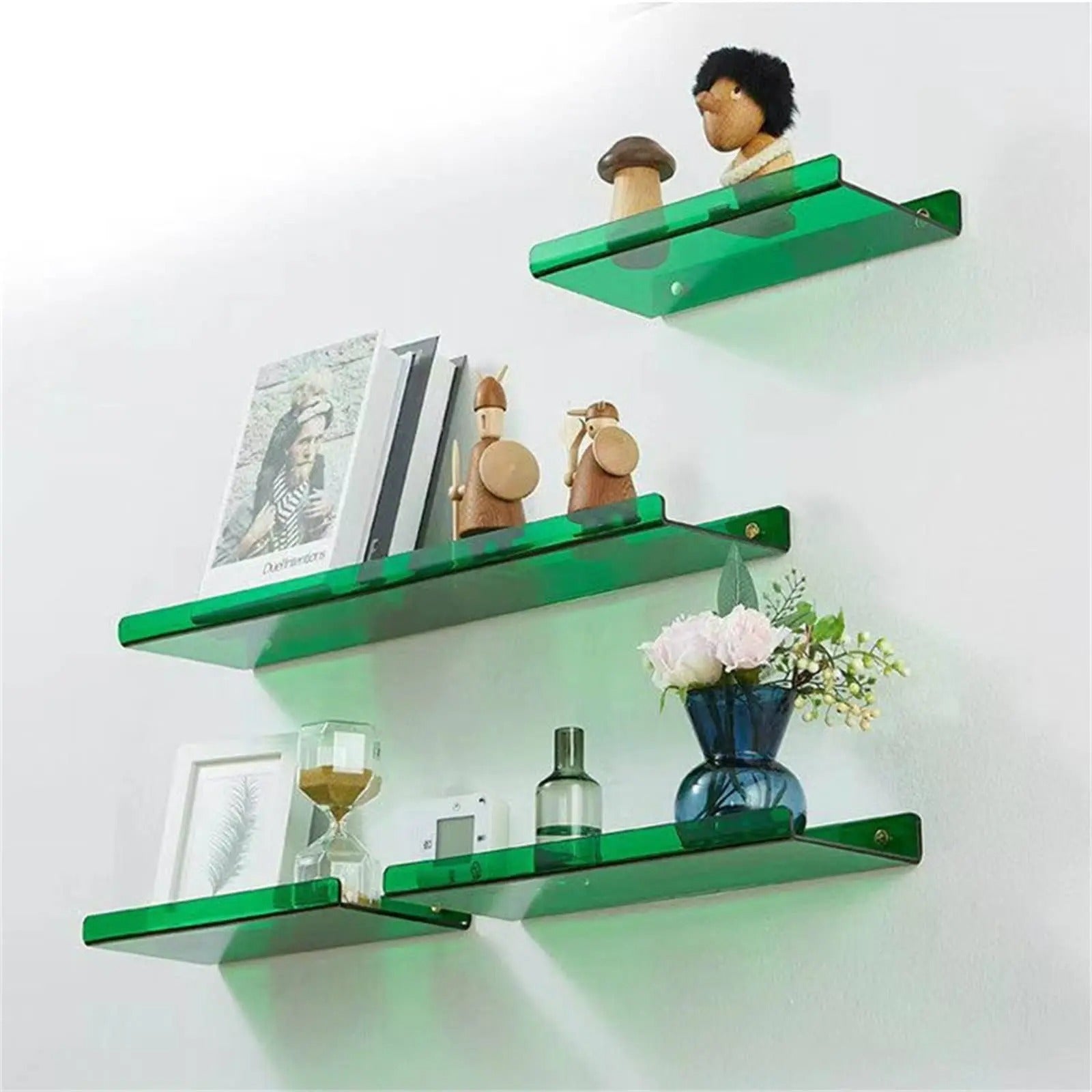Wall mounted shelf – Premium acrylic – Modern design – Space-saving organizer for bathroom or living room