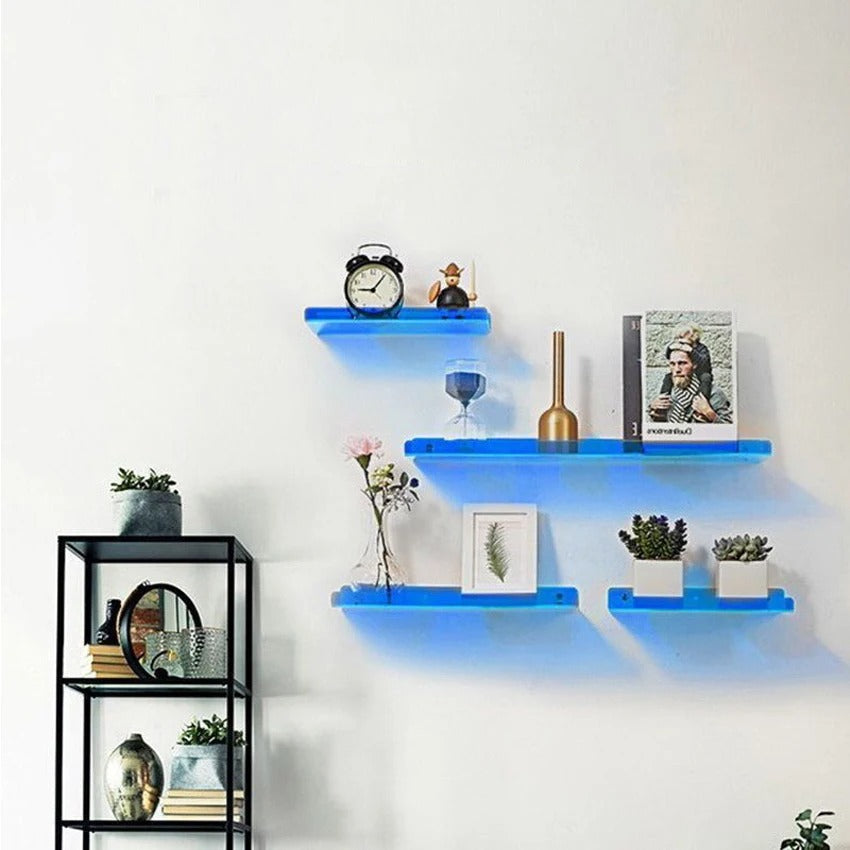 Wall mounted shelf – Premium acrylic – Modern design – Space-saving organizer for bathroom or living room