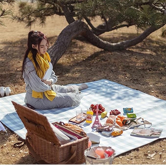 Waterproof picnic blanket – Foldable outdoor mat – 59 x 79 in – Ideal for beach, park, and camping