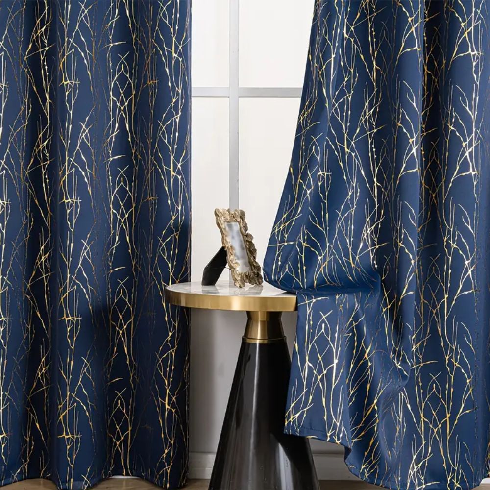 Whispering Forest Vein Blackout Curtain