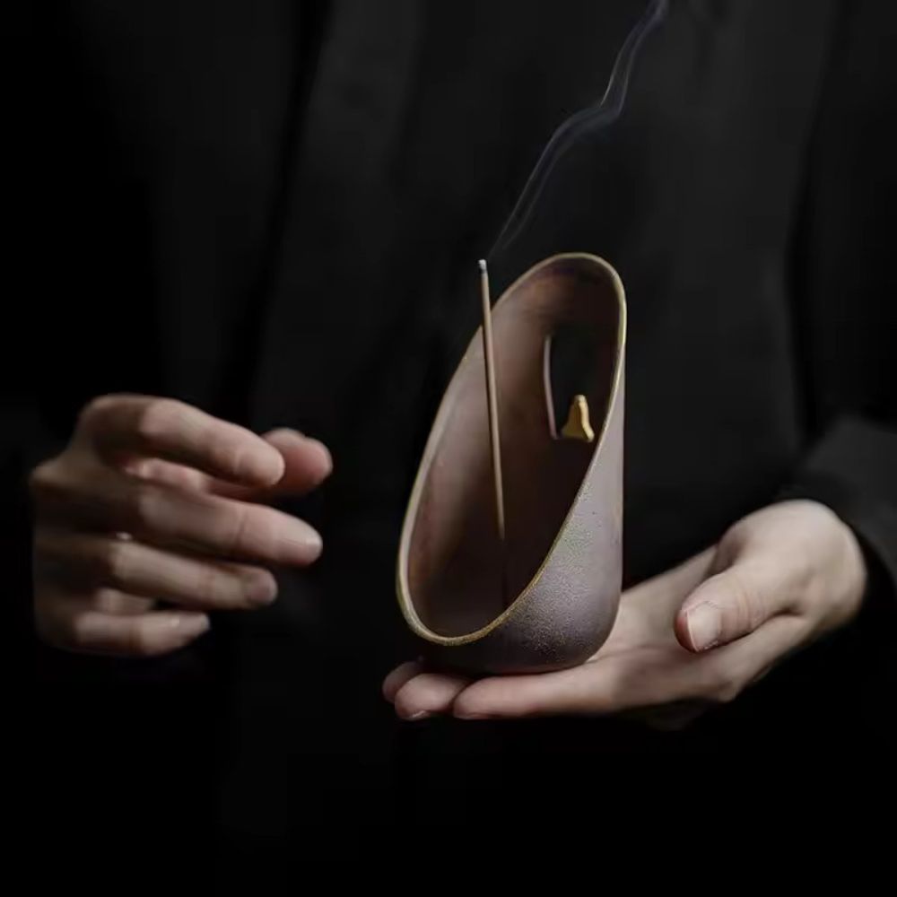 Zen Flow Ceramic Incense Holder