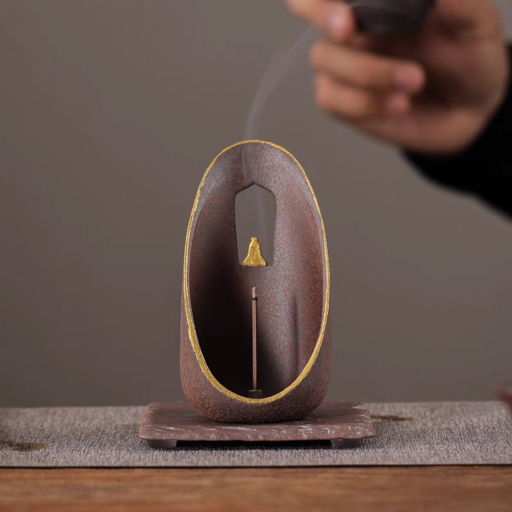 Zen Flow Ceramic Incense Holder