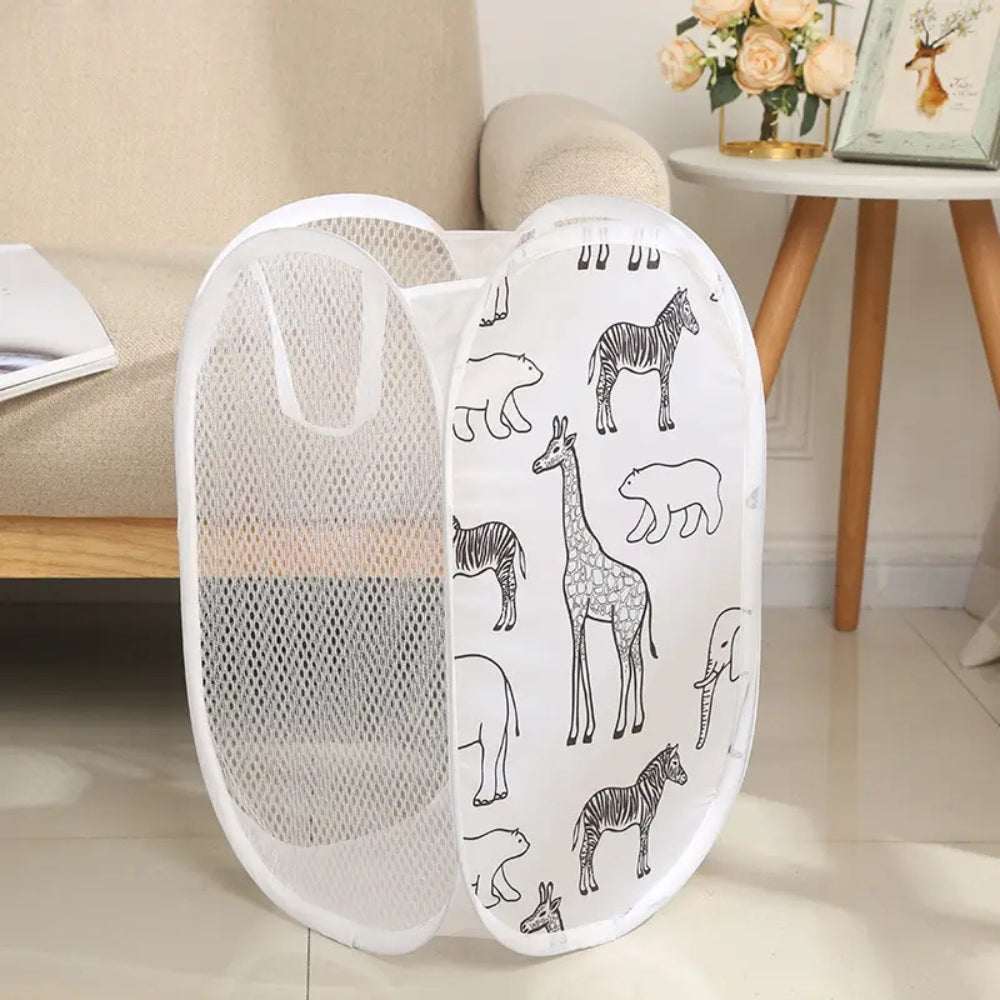 Zoola Animals Mesh Laundry Basket