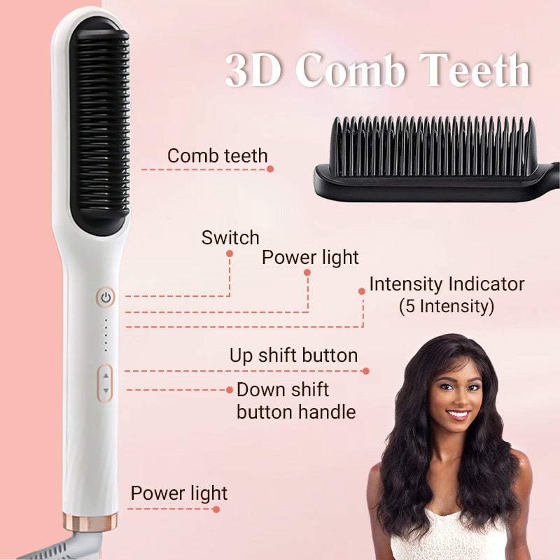 Glimstra™ | Negative Ion Hair Straightener Styling Comb