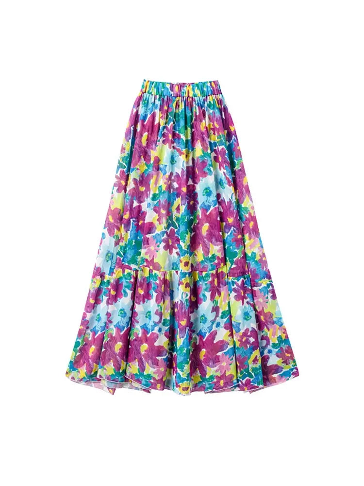 One Piece Print Cutout Swimsuit Set