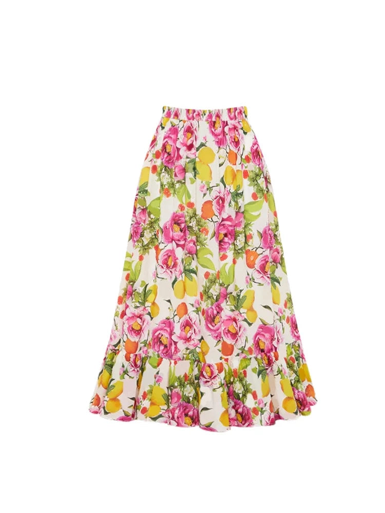 Floral Print High-Waist Bikini Set