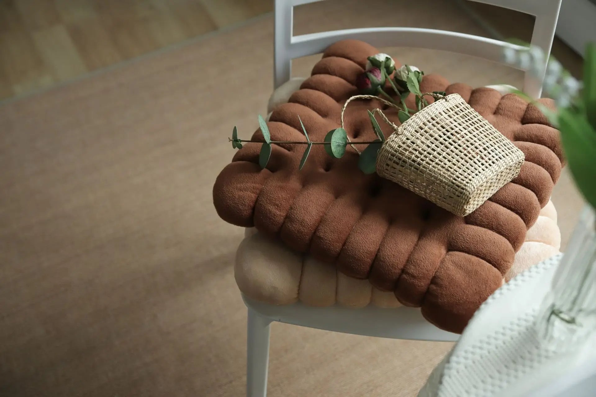 Soft Plush Cookie-Shaped Pillow