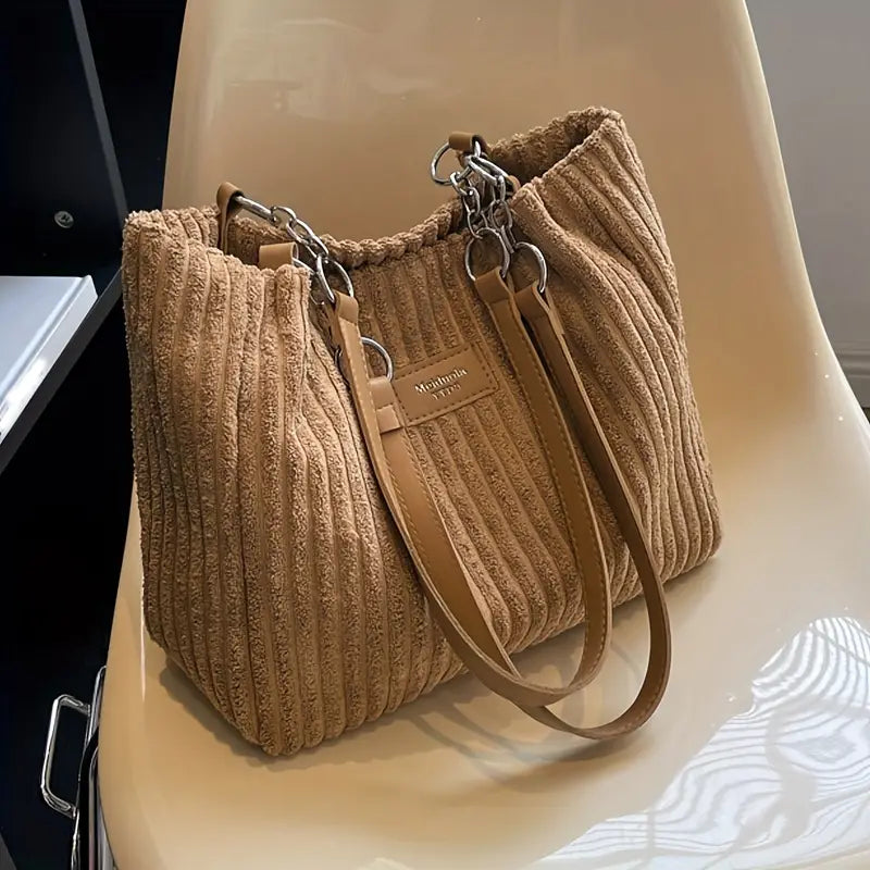 Olivia | Luxury Corduroy Tote Bag