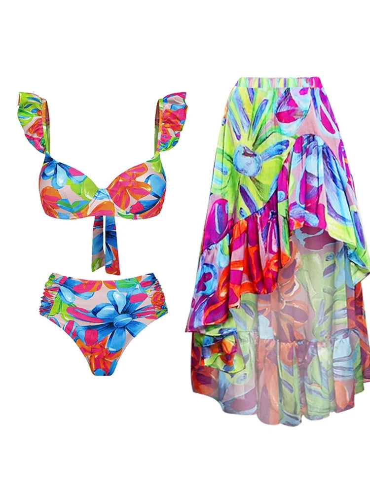 Printed Swimsuit Set for Women